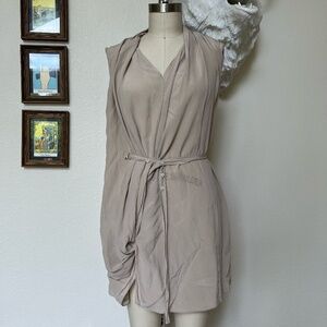 All Saints Size small mini silk dress, light gray